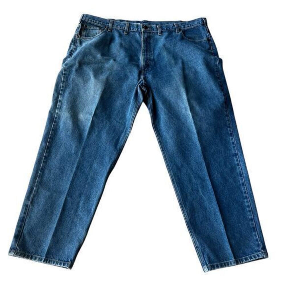 CARHARTT denim blue jeans big and tall size 48x30